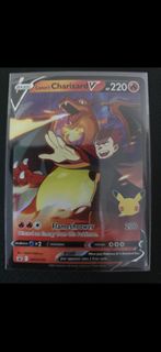 英文版 25周年 25th 寵物小精靈 卡 咭  pokemon Lance's Charizard V 閃卡 不議價
