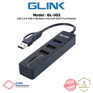 GLINK (GL-U03) USB 3.0 & USB-C Multiport Hub with SD/TF Card Reader