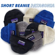 Short beanie hat, Short patagonia beanie, thick material, distro standard, branded knitted beanie, s