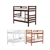 SOLID WOOD DOUBLE DECKER BED IN 3 COLOURS. FREE INSTALL+FREE DELIVERY.CHERRY.WALNUT.WHITE.CHEAPEST.SALES