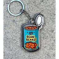 Can of Beans Keychain | Cute Acrylic Keychain | Baked Beans Keychain | Camping keychain | Happy food