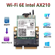 Wireless Mini PCI-E Wi-Fi 6E Intel AX210 Adapter Kit 2974Mbps Bluetooth 5.2 M.2 to Mini PCI Express 