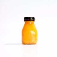 COMBO of 3 300ML DWARF SQUARE GLASS BOTTLES WITH PLASTIC LID FOR Smoothies, Nut Milk, Juices