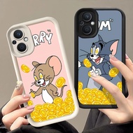 Case for OPPO Reno Find 8 7Z 7 X5 8Z Lite 5F 5G Q-46 Cat and Mouse