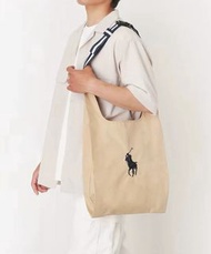 Polo Ralph Lauren經典美式復古休閒尼龍防水輕便手提袋購物袋單肩包