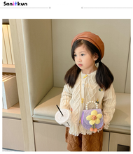 Korean Style Children's Pearl Handbag New Shoulder Bag Cartoon Cute Flower Coin Purse Women's Crossbody Bag