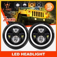 ♛COLIGHT 7" Round LED Headlight Lamp DRL Beam High Low Driving Headlamp Mitsubishi Pajero L049 Land 