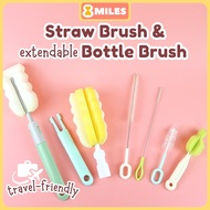 Straw Brush Bottle Sponge Brush Nipple Bristle Extendable Handle Travel Brush Baby Bottle Cleaning S