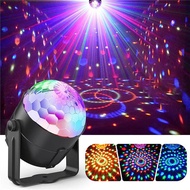 3W RGB Sound Activated Led Stage Ball Light Disco Lights Rotating For Christmas Home KTV Xmas Wedding Show Pub Lighting