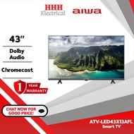 AIWA 43" Television Smart Tv ATV-LED43X13AFL Televisyen with HD Input Bluetooth AV Mode Chromecast