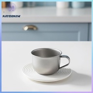 NAY Pure Titanium Portable Water Cup 80ml/220ml Food Safe Heat Resistant Tea Coffee Mug for Camping 