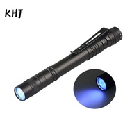 KHJ Pen Shape Flashlight, LED Mini LED Flashlight, Useful Pen Clip Lighting Tool Portable Waterproof