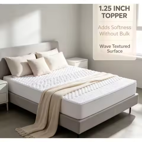 Mainstays 1.25-inch 7-zone mattress padding for single/king-size beds