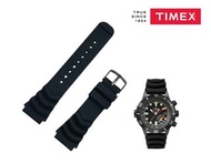 Timex 22mm 厚身 黑色潛水錶矽膠錶帶 潛水錶帶Diving Watch Silicon Strap T2P529 - 包平郵