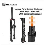 Meroca Fork Air Wind Suspension MTB Bike Fork OS Straight Damping Rebound Qr Quick Realese