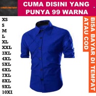 MERAH KEMEJA HIJAU 99 COLORS 10XL 9XL 8XL 7XL 6XL 5XL 4XL 3XL XXL XL LMS XS Men's Shirts Jumbo Men's