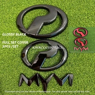 *Free Gift *PERODUA COVER (3PCS / 5PCS TERUS LEKAT ) MYVI NEW MG3 COVER EMBLEM Glossy Black Matte Bl