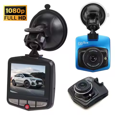 Car Camcorder Loop Recording Dash Cam Suction Cup HD 1080P Car DVR Night Vision 2.4 Inch LCD Screen 