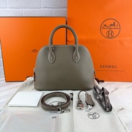 愛馬仕 Hermès  Bolide25 Epsom 皮 大象灰銀釦