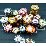 Casino Las Vegas Poker Chip | Set of 10pcs | 14 Grams of Chip/ | Premium Thick Kasino Coin Poker Chi
