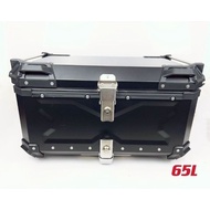 TOP BOX [55L]-(65L) ALUMINIUM [X LOGO V3] BLACK
