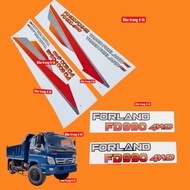 Full set of Thaco Forland FD 140 4wd teem car stickers Thaco Forland Fd140 FD990 FD120 FD850 FD500 F