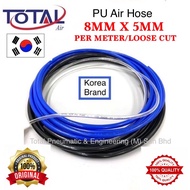 8MM ToTal Air [KOREA] Polyurethane Pu Air Tube 8X5MM Pu Air Hose Pu Tubing Hose Polyurethane Tube
