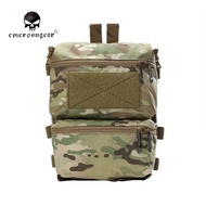 Emersongear-Multi-purpose Nylon Bag for FRO Style V5 Vest Back Panel, Double Pouch, Zip On Backpack,