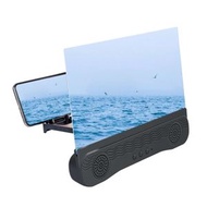 全城熱賣 - K8藍牙音響屏幕放大器支架 12寸6D高清雙喇叭手機屏幕放大器（黑色）