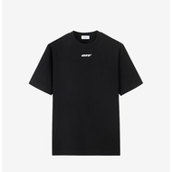Casual daily Fashionable street Men and Women Oversize streetwear T-shirt Silver Line Mini Off White