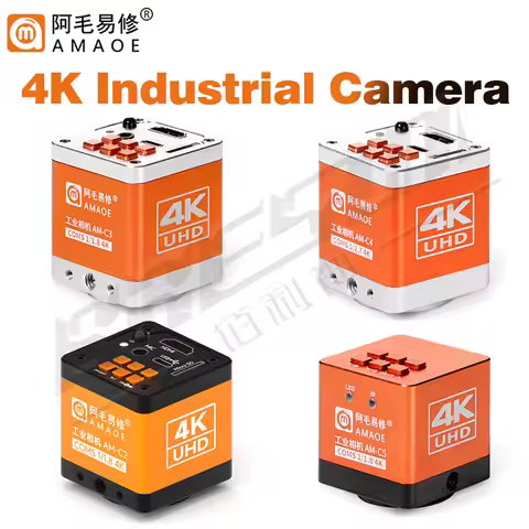 AMAOE HD 4K 30-60fps HDMI USB Industrial Video Microscope Camera C-Mount PC Software Control For Mag