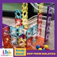 106pcs magnetic tiles ball run/transparent tubes/ open ended play