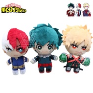 Anime My Boku No Hero Academia Midoriya Izuku Bakugou Katsuki  Todoroki Shoto Plush Toys Dolls Key Ring Pendant Keychain