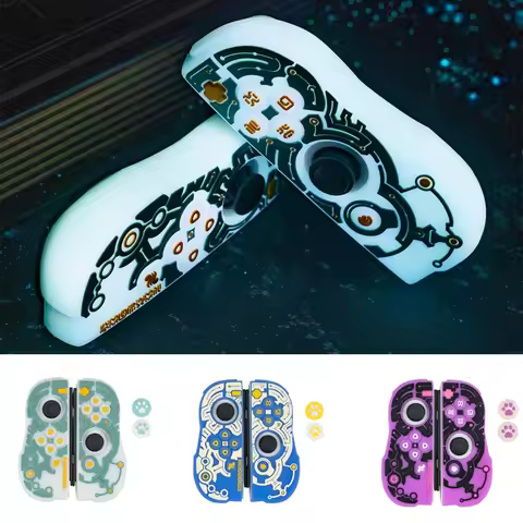Luminous Joycon Silicone Soft Case Skin For Nintendo Switch Oled NS Joy-Con Controller Glow Thumb St