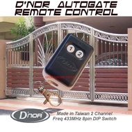 DNOR Autogate Remote Made in Taiwan 2CH 433Mhz 8pin DIP Switch