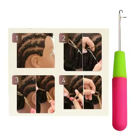 5/10 PCS Crochet Hook Plastic Crochet Hook Needle For Hair Weaving Hook Needles Dreadlock Knit Hair 