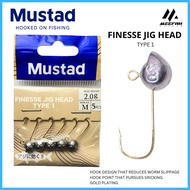 MUSTAD FINESSE JIG HEAD TYPE 1 - Jig Head Soft Plastic Fishing Hook Mata Kail