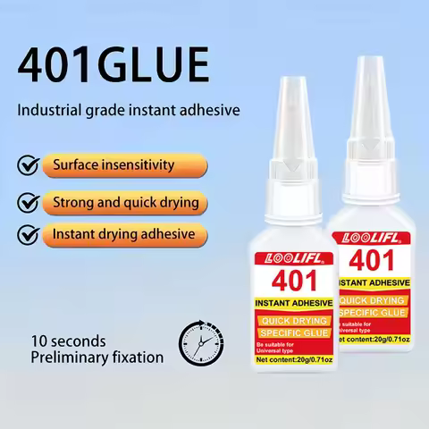 401 Super Glue Instant Cyanoacrylate Adhesive Strong Quick Dry Multi Purpose Glue For Plastic Metal 