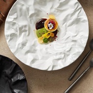 Koya Pasta Plate Unique and Luxurious Fine Dining White Ceramic Pasta Plate/