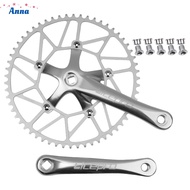 【Anna0409】Ultralight Hollow 130BCD 50-58t crankset Chainring bicycle 170mm crank