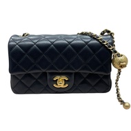 CHANEL 香奈兒 AS1787 MINI MATELASSE CF20 金球包 羊皮 黑色 金釦