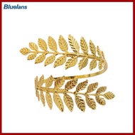Bluelans® Fashion Women Metal Leaf Charm Open Bracelet Arm Cuff Armlet Bangle Fine Jewelry