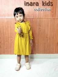 Dress Arsyila Anak Perempuan Lengan Panjang 2 - 7 Tahun