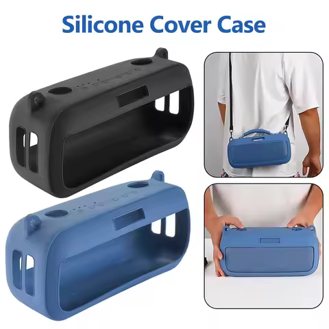 Silicone Cover Case Shockproof Travel Carrying Case Anti-Scratch Speaker Cover Speakers Pouch Bag fo