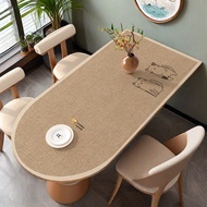 Hot Sale Peninsula Table Table Mat Waterproof Oilproof Curved Table Mat Anti-slip Leather Coffee Tab