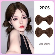 2PCS/set Women's Wig Hair Loop Lovely Fluffy Bowknot Girl's Ball Head Wig Hair Wrapper Hair Accessor