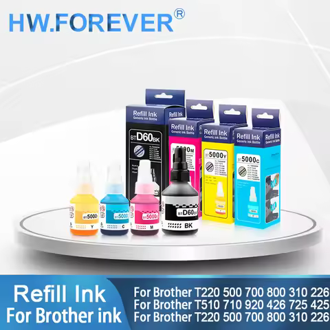 BT5009 BT5000 BT6000 Refill Dye Ink For Brother DCP-T220 T300 T310 T500W T420W T425W T426W T428W T51