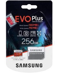 SAMSUNG 三星 100MB/s 256GB 256G EVO PLUS microSDXC SD C10 記憶卡