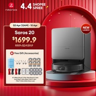 【BEST SALE】Roborock Saros 20/20 Sonic/Z70 Robot Vacuum 36,000Pa Suction, Dual Anti-Tangle, 3D Naviga