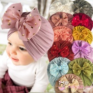 BABYGARDEN-Baby Hat with Bow Decoration, Thread Knitting Beanie Turban Clothing Accessories